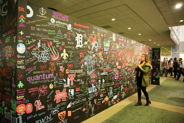 Graffiti wall for all attendees to draw on